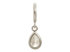 Endless Jewelry White Drop Silver White Cubic Zirconia Rhodium Silver Finish