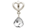 Endless Jewelry Clear Heart Grip Drop Silver Clear Crystal Rhodium Silver Finish
