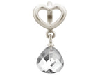 Endless Jewelry Clear Heart Grip Drop Silver Clear Crystal Rhodium Silver Finish
