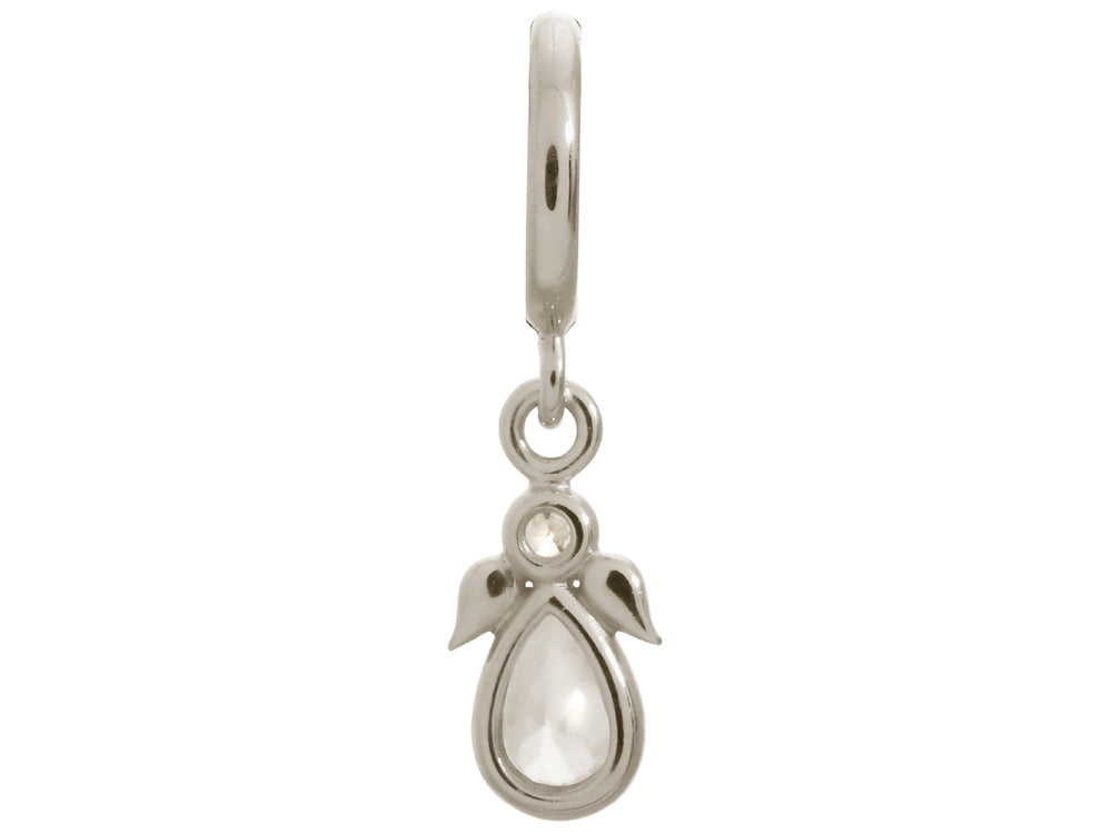 Endless Jewelry Sparkling Angel Silver White Cubic Zirconia Rhodium Silver Finish