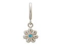 Endless Jewelry Sky Blue Flower Dream Dot Silver Sky Blue Cubic Zirconia Rhodium Silver Finish