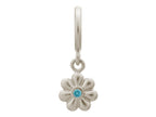 Endless Jewelry Sky Blue Flower Dream Dot Silver Sky Blue Cubic Zirconia Rhodium Silver Finish
