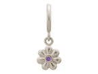 Endless Jewelry Amethyst Flower Dream Dot Silver Amethyst Cubic Zirconia Rhodium Silver Finish