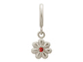 Endless Jewelry Garnet Flower Dream Dot Silver Garnet Cubic Zirconia Rhodium Silver Finish
