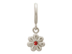 Endless Jewelry Garnet Flower Dream Dot Silver Garnet Cubic Zirconia Rhodium Silver Finish