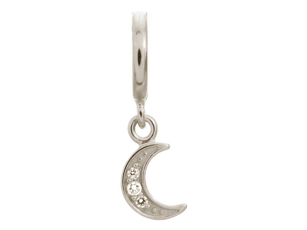 Endless Jewelry White Moon Shine Drop Silver White Cubic Zirconia Rhodium Silver Finish