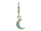 Endless Jewelry Sky Blue Moon Shine Drop Silver Sky Blue Cubic Zirconia Rhodium Silver Finish