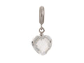 Endless Jewelry Clear Heart Cut Drop Silver Clear Crystal Rhodium Silver Finish