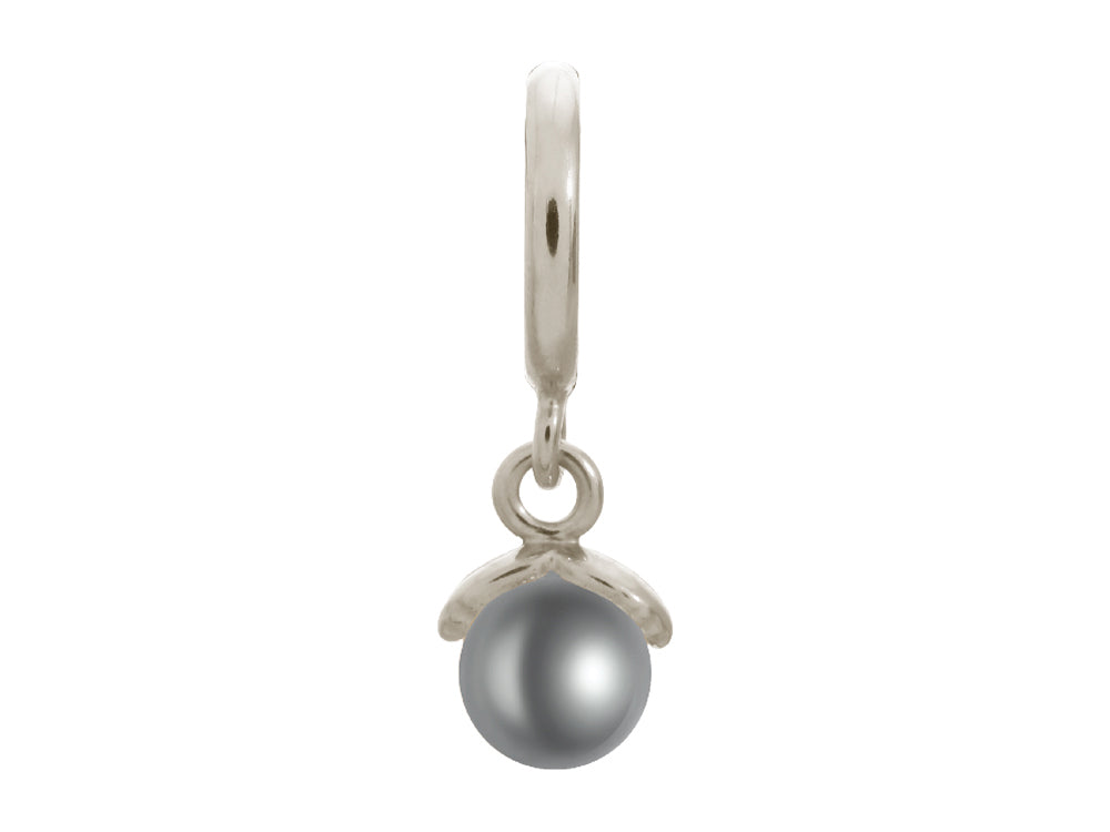Endless Jewelry Grey Apple Pearl Silver Grey Pearl Rhodium Silver Finish