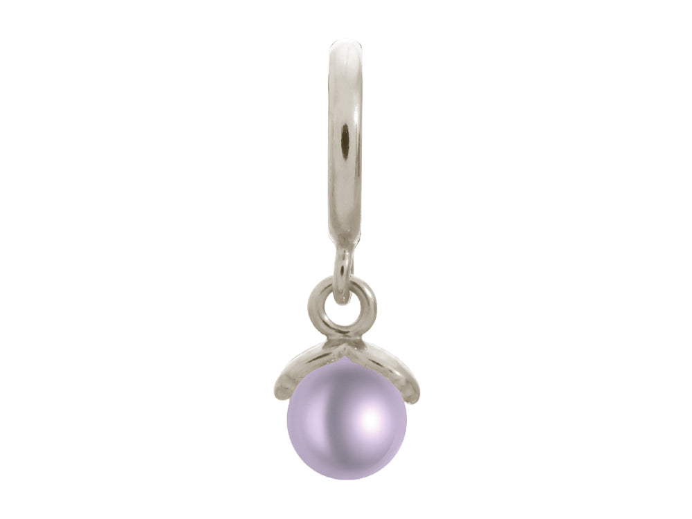 Endless Jewelry Purple Apple Pearl Silver Purple Pearl Rhodium Silver Finish
