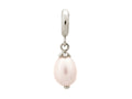Endless Jewelry White Pearl Drop Silver White Pearl Rhodium Silver Finish