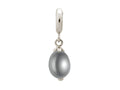 Endless Jewelry Grey Pearl Drop Silver Grey Pearl Rhodium Silver Finish