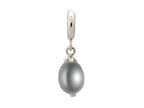 Endless Jewelry Grey Pearl Drop Silver Grey Pearl Rhodium Silver Finish
