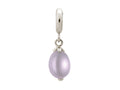 Endless Jewelry Purple Pearl Drop Silver Purple Pearl Rhodium Silver Finish