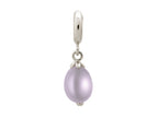 Endless Jewelry Purple Pearl Drop Silver Purple Pearl Rhodium Silver Finish