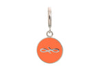 Endless Jewelry Coral Endless Coin Silver Coral Enamel Rhodium Silver Finish