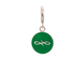 Endless Jewelry Green Endless Coin Silver Green Enamel Rhodium Silver Finish