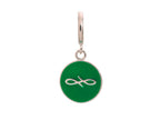Endless Jewelry Green Endless Coin Silver Green Enamel Rhodium Silver Finish
