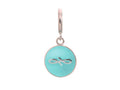 Endless Jewelry Light Blue Endless Coin Silver Light Blue Enamel Rhodium Silver Finish