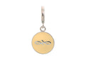 Endless Jewelry Cream Endless Coin Silver Cream Enamel Rhodium Silver Finish