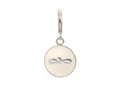 Endless Jewelry White Endless Coin Silver White Enamel Rhodium Silver Finish