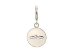 Endless Jewelry White Endless Coin Silver White Enamel Rhodium Silver Finish