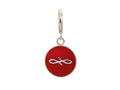 Endless Jewelry Red Endless Coin Silver Red Enamel Rhodium Silver Finish