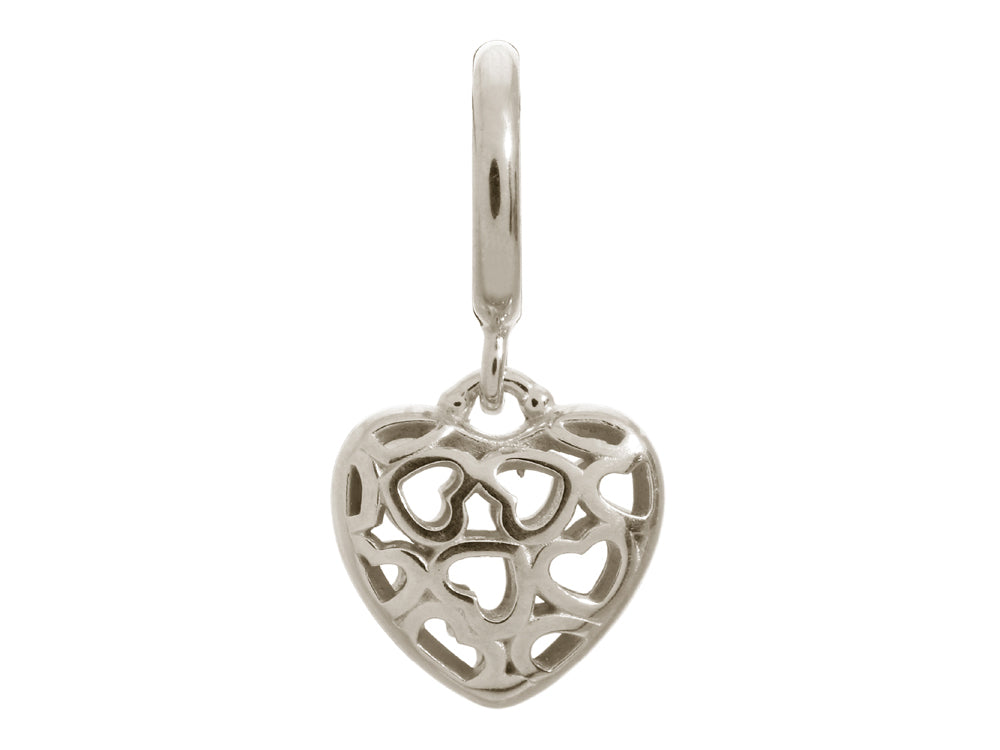 Endless Jewelry Heart Beat Love Silver Rhodium Silver Finish