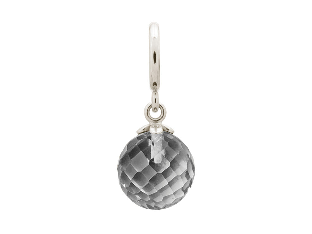 Endless Jewelry Grey Love Drop Silver Grey Crystal Rhodium Silver Finish