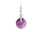 Endless Jewelry Amethyst Love Drop Silver Amethyst Crystal Rhodium Silver Finish