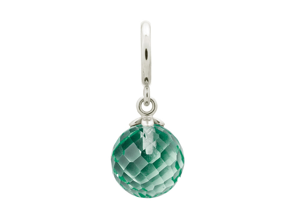 Endless Jewelry Green Amethyst Love Drop Silver Green Amethyst Crystal Rhodium Silver Finish