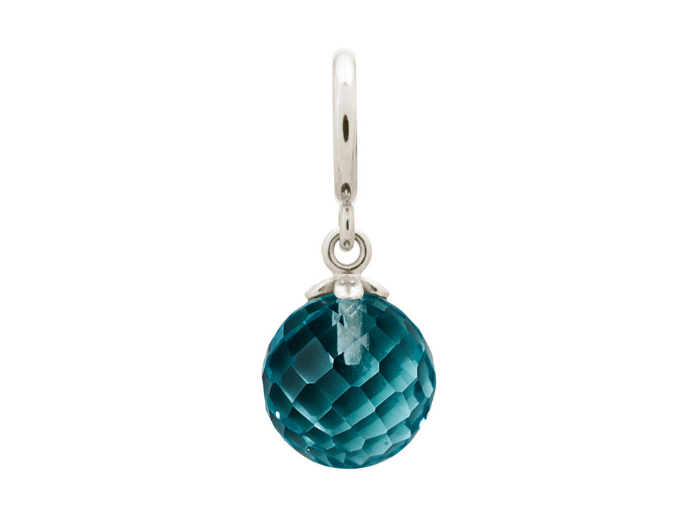 Endless Jewelry London Blue Love Drop Silver London Blue Crystal Rhodium Silver Finish
