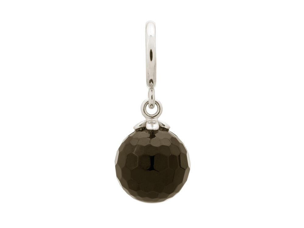 Endless Jewelry Black Love Drop Silver Black Crystal Rhodium Silver Finish