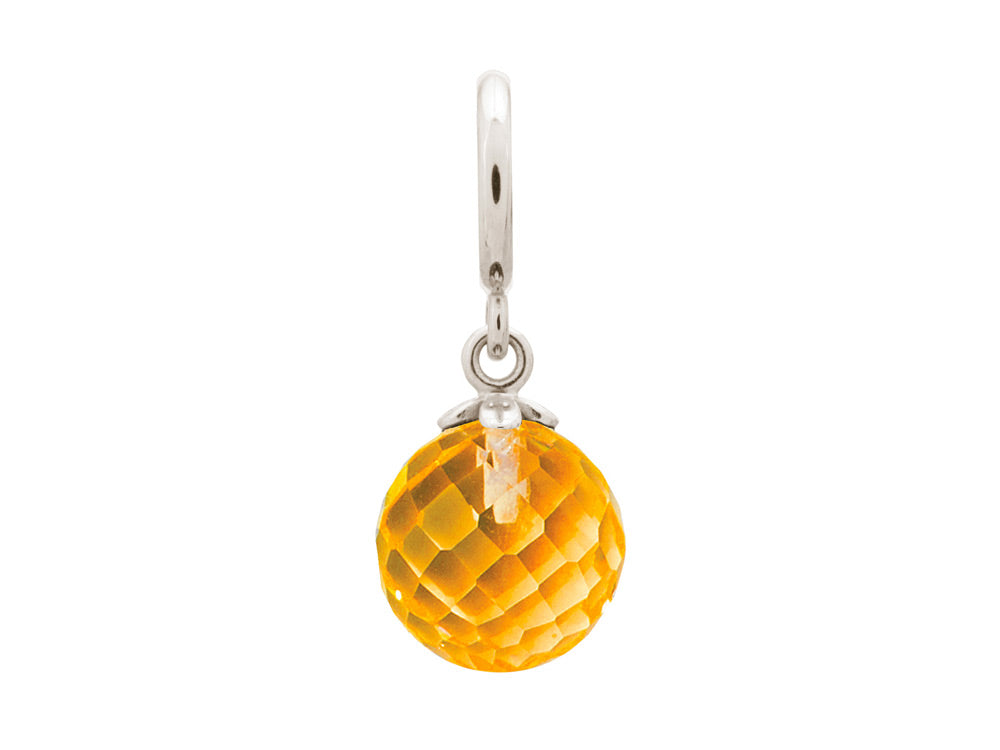 Endless Jewelry Citrine Love Drop Silver Citrine Crystal Rhodium Silver Finish