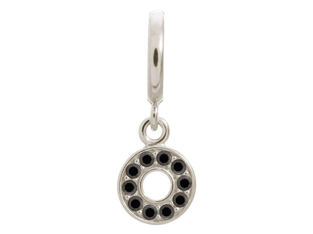 Endless Jewelry Black Circle Of Love Silver Black Cubic Zirconia Rhodium Silver Finish