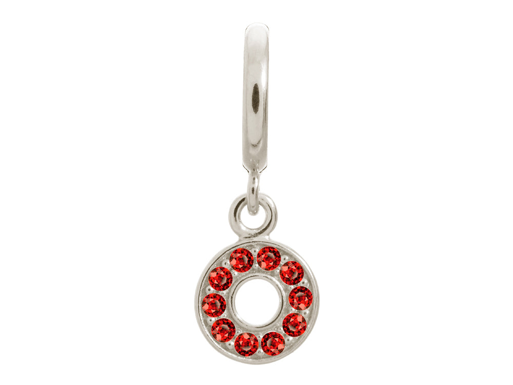 Endless Jewelry Garnet Circle Of Love Silver Garnet Cubic Zirconia Rhodium Silver Finish