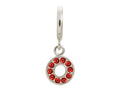 Endless Jewelry Garnet Circle Of Love Silver Garnet Cubic Zirconia Rhodium Silver Finish