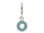 Endless Jewelry Sky Blue Circle Of Love Silver Sky Blue Cubic Zirconia Rhodium Silver Finish