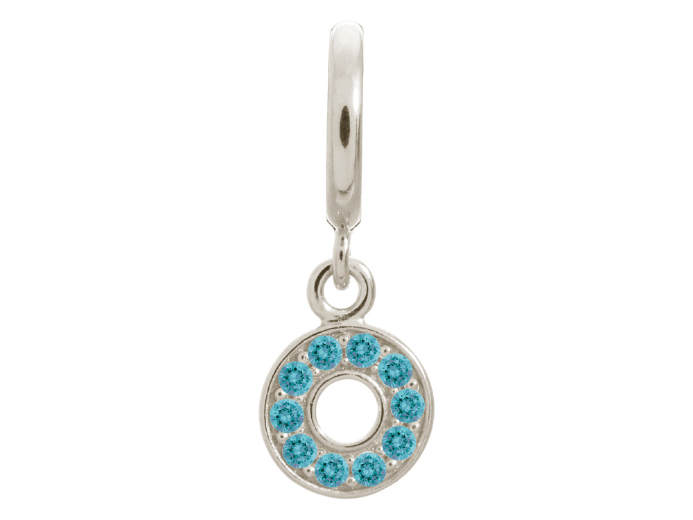 Endless Jewelry Sky Blue Circle Of Love Silver Sky Blue Cubic Zirconia Rhodium Silver Finish