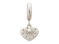 Endless Jewelry White Million Heart Drop Silver White Cubic Zirconia Rhodium Silver Finish