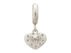 Endless Jewelry White Million Heart Drop Silver White Cubic Zirconia Rhodium Silver Finish