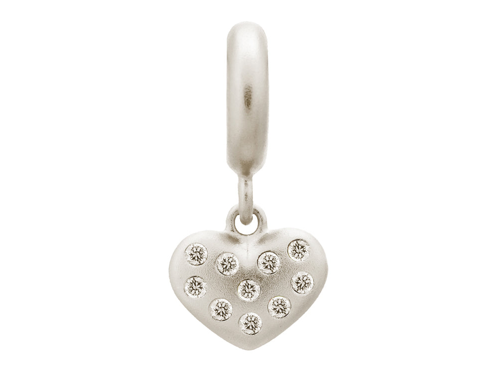 Endless Jewelry White Million Heart Drop Silver White Cubic Zirconia Rhodium Silver Finish