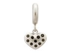 Endless Jewelry Black Million Heart Drop Silver Black Cubic Zirconia Rhodium Silver Finish