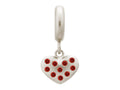 Endless Jewelry Garnet Million Heart Drop Silver Garnet Cubic Zirconia Rhodium Silver Finish