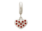 Endless Jewelry Garnet Million Heart Drop Silver Garnet Cubic Zirconia Rhodium Silver Finish