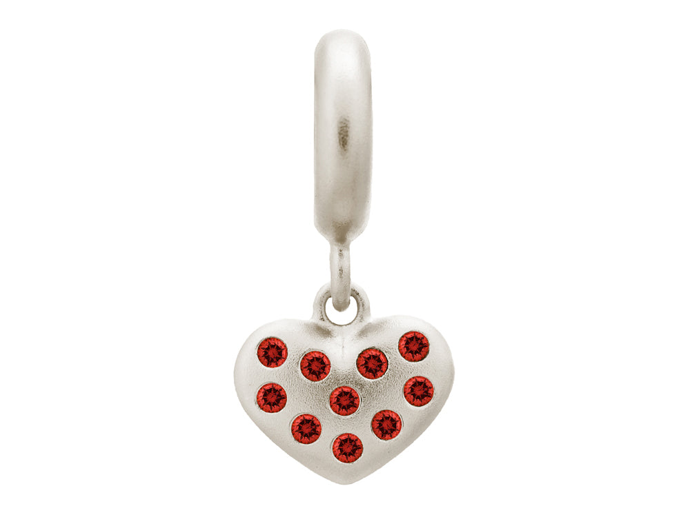 Endless Jewelry Garnet Million Heart Drop Silver Garnet Cubic Zirconia Rhodium Silver Finish