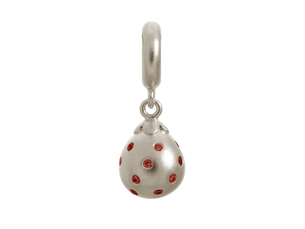 Endless Jewelry Garnet Star Drop Silver Garnet Cubic Zirconia Rhodium Silver Finish