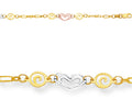 Finejewelers 10 Inches 4 Hearts Adjustable Ankle Bracelet