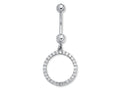 Finejewelers CZ Circle Belly Ring