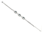 Finejewelers Sterling Silver CZ Blue Evil Eye Bracelet